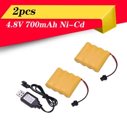 2pcs 4.8V 6V 7.2V 9.6V 700mAh Ni-Cd AA Battery Pack Rechargeable For Remote Control Electric Car Toys SM-2P Plug Nicd Battery