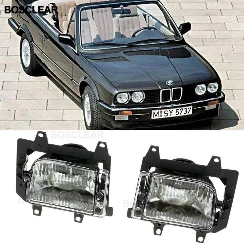 

2pcs of Left And Right Front Fog Light Transparent Plastic Lens Kit for BMW E30 325 325e 325es 325i 325is 3-Series 1985-1993