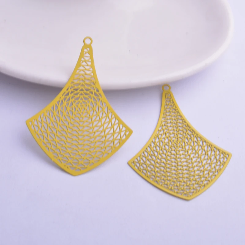 30 Stück AB5562 37*50mm Filigrane Geometrie-Anhänger Silberfarben Großer Anhänger DIY Schmuck Ohrring Herstellung – Detail 13