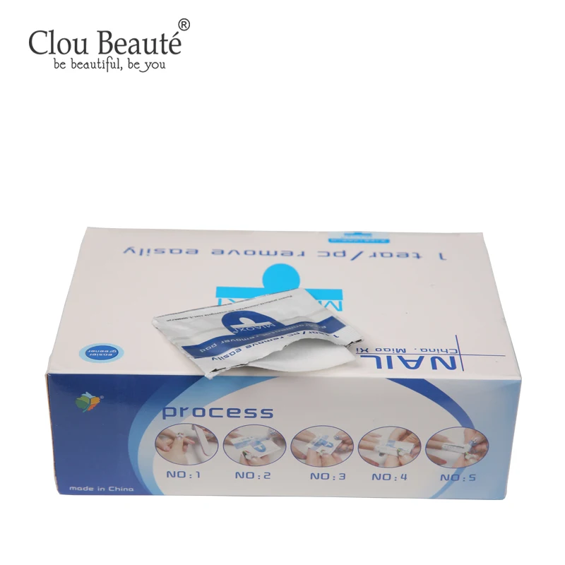 Clou Beaute-مجموعة إزالة طلاء الأظافر ، مجموعة إزالة الدروع ، جل الأشعة فوق البنفسجية ، مزيل طلاء الأظافر ، مناديل مبللة ، 200 قطعة