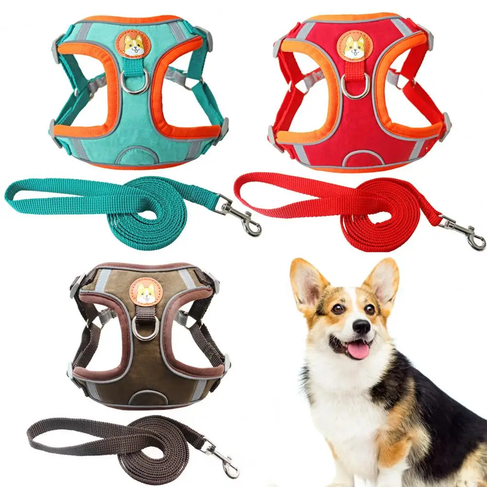 2Pcs/Set Pet Harness Leash Strips Dogs Harness Universal Pet Training Harness Leash Kit For Small Meduim Dogs