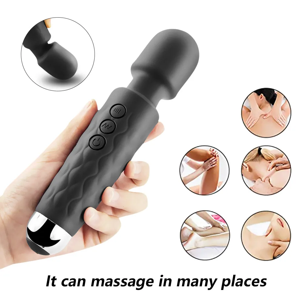 20 Speeds AV Magic Wand Dildo Vibrator For Women Silicone Female Masturbator Sex Toys For Adults 18  Clit Vaginal Body Massager