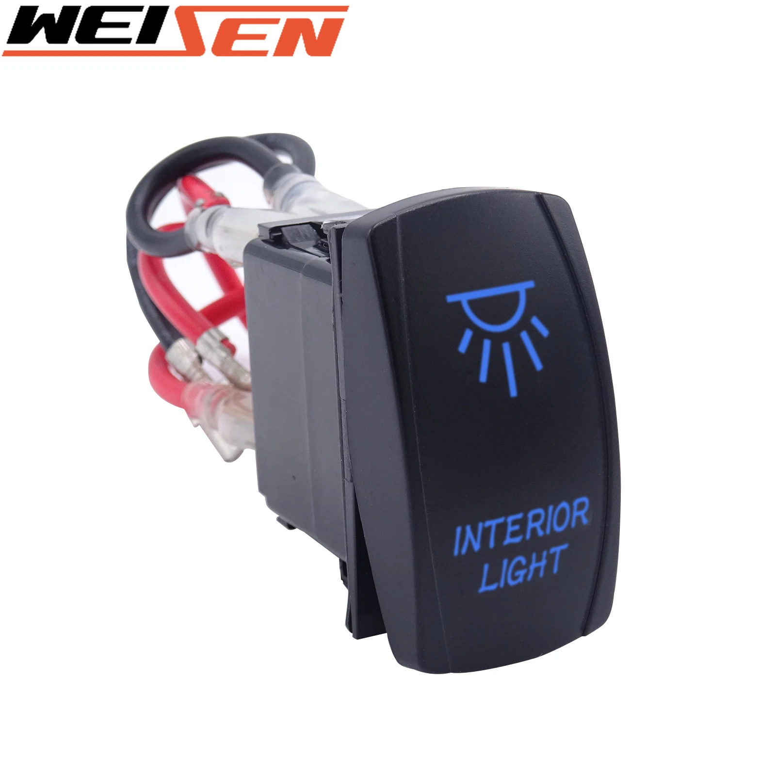 

1pc Dual Blue LED Light Bar 12V 24V Car Boat Caravan Interior Light Rocker Switch Waterproof For Trucks Cars UTV ATV Motorcycle