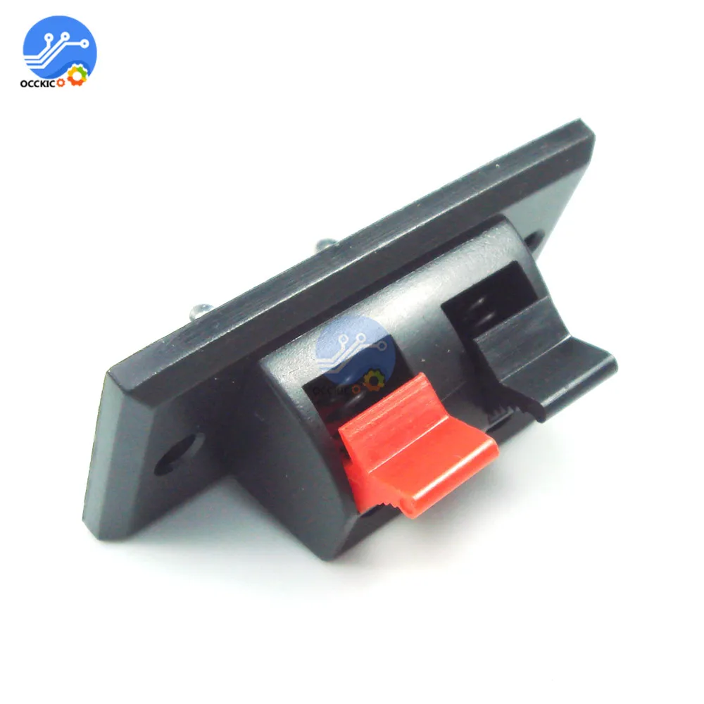 5 stks Lente Clip Luidspreker Terminal 2 Weg Poorten Binding Post Connector Socket Jack Audio Luidspreker Terminals