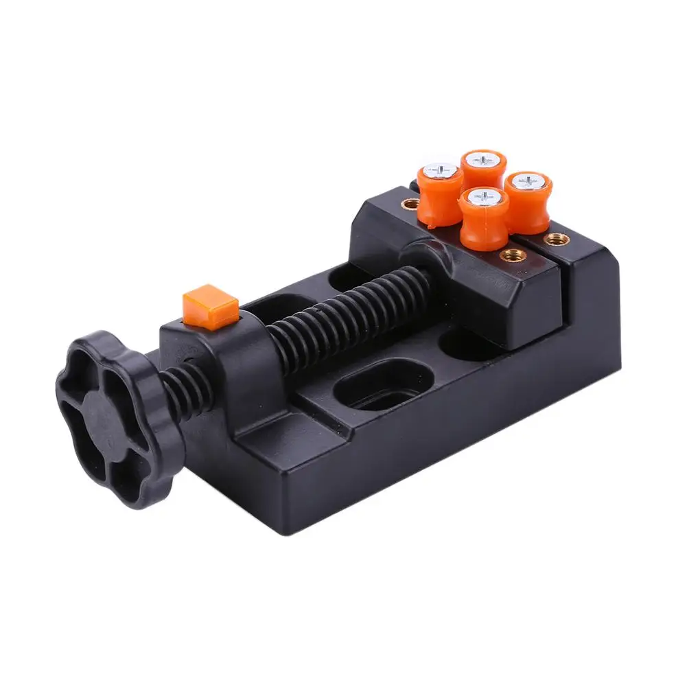 Imagem -02 - Mandíbula Bancada Braçadeira Mini Furadeira Vice Micro Clipe de Abertura Mesa Paralela Plana Vise Jóias Assistir Kits de Ferramentas de Reparo 1pc Preto
