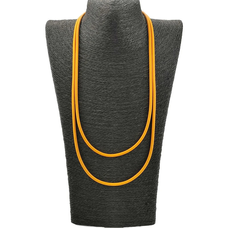UKEBAY New Choker Necklaces Women Handmade Simple Chain Rubber Necklace Elasticity Rope Short Sweater Necklace Festival Jewelry