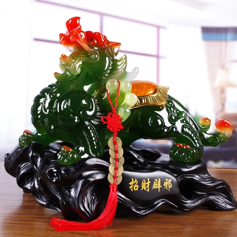 

Fengshui Mascot Statue Chinese Style Lucky Money Resin Crafts Home Decor Birthday Present Living Room Decorations Gifts Ornament