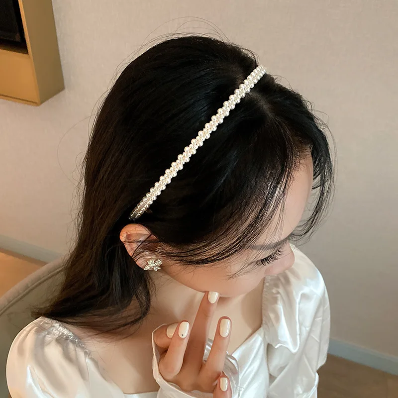 Bridal pearl headband, ladies headwear and crown, retro rhinestone gold headband, wedding hair accessories, hair accessories