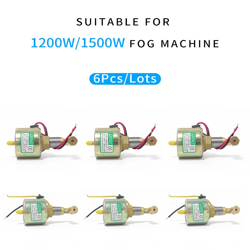 6pcs/lots 1200w / 1500w Stage fog machine accessories sucker rod pumping plastic joint electromagnetic pump smoke machine 31w