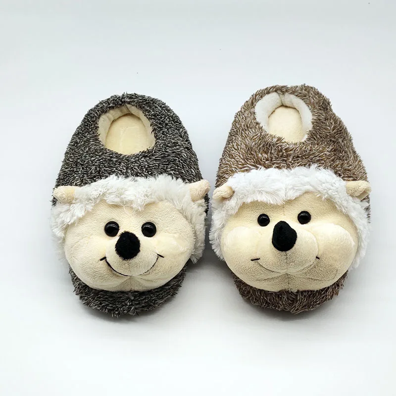 Hedgehog Special Fur Slippers Fluffy Shoes Funny Men Women Winter Slippers Custom Slippers Home House Slippers Children Indoor