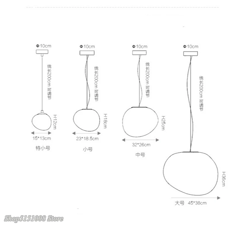 Imagem -06 - Foscarini Gregg-modernas Luzes Pingente Lâmpada Led Pendurada Vidro Irregular Sala de Jantar Loft de Cozinha Luminária Itália