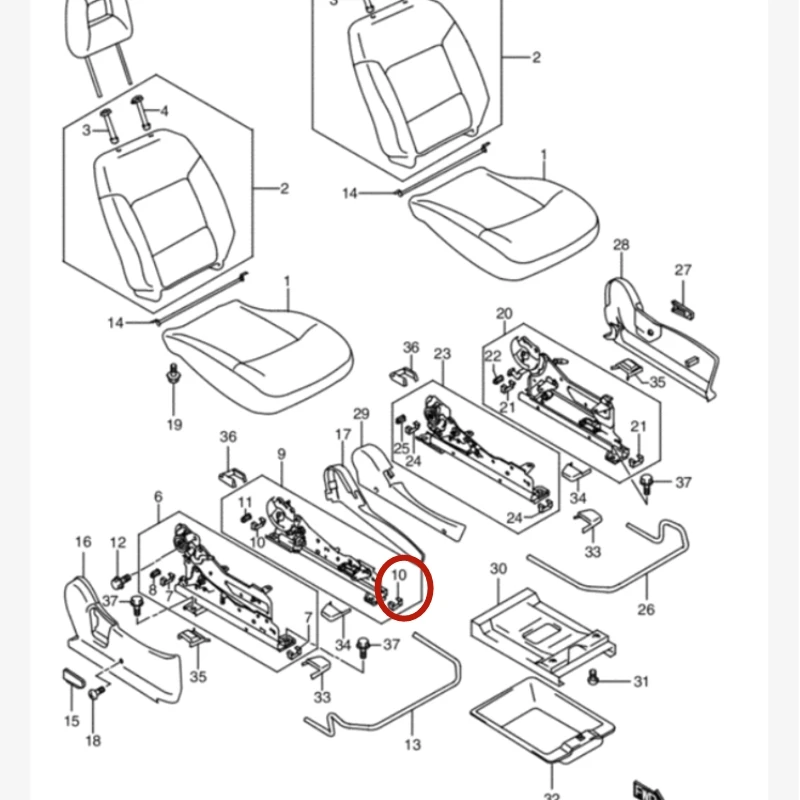 New Genuine OEM Parts Auto  Lower Rail End Cover 86652-81A00 FOR  JIMNY JB23W,JB33W,JB43W,SN413V,SN415VD