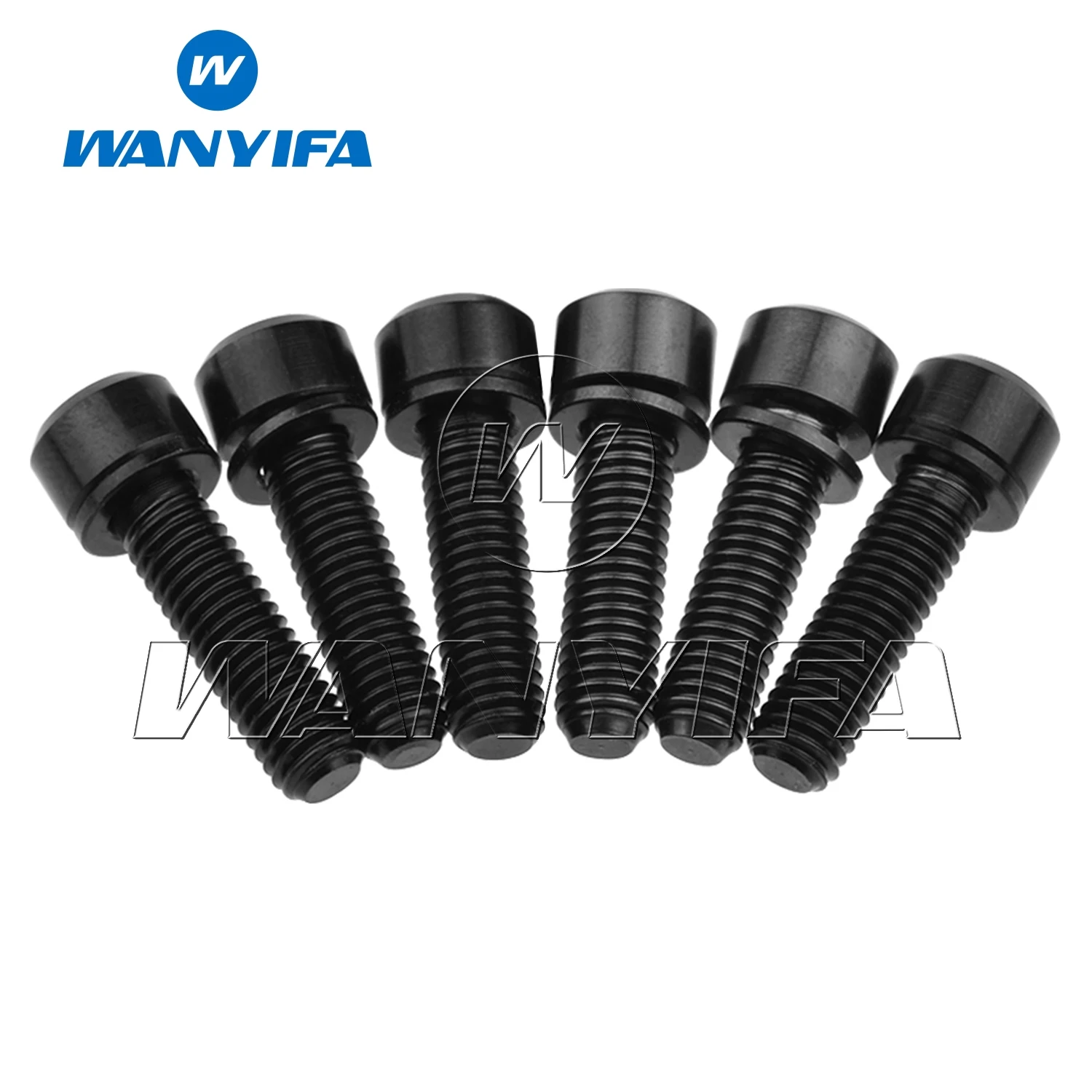 Wanyifa Titanium Ti M5x16mm M5x18mm M5x20mm for Bicycle Stem Socket Head Bolt with Washer pack of 6