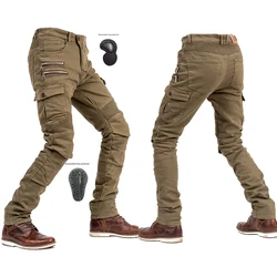2026 New Khaki Motorcycle Pants Black Men Moto Jeans Zipper Protective Gear Blue Motorbike Trousers Motocross Pants Moto Pant