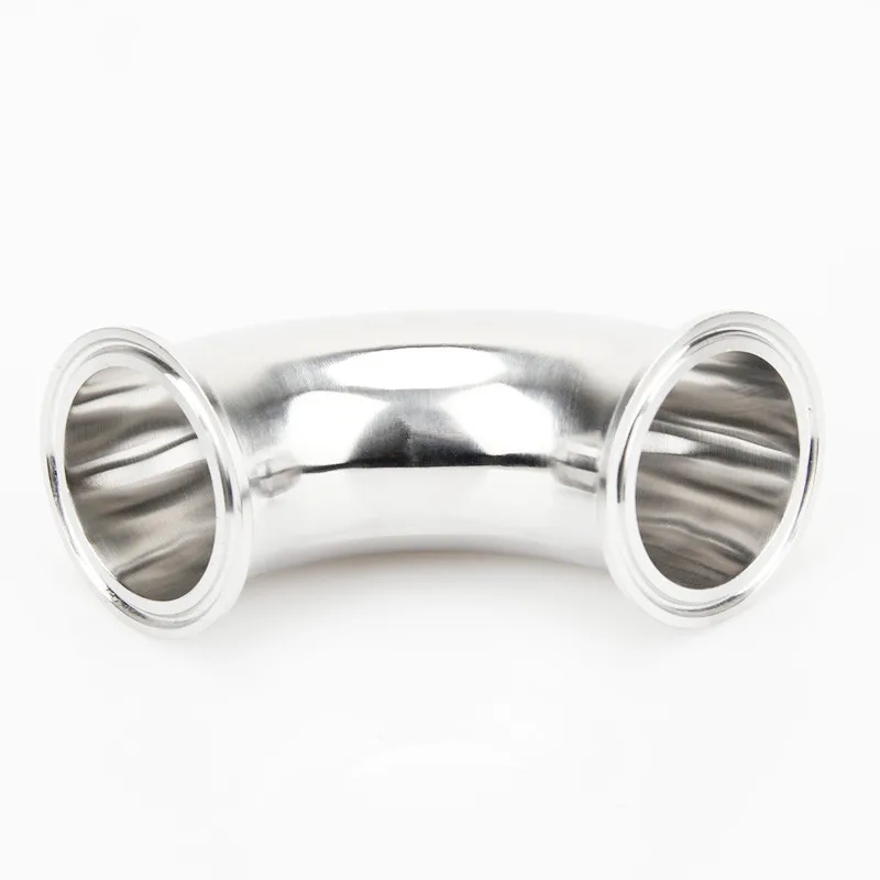 2" (51 mm) OD64 mm 90-Grad-Rohrbogen, Tri-Clamp-Verbindungs-Winkelrohrverschraubung, SS304