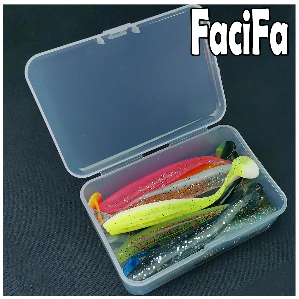 20 or 10pcs Big Soft Lure Silicone Bait in Box Plastic Fishing Lure Set Saltwater Worm Swimbait Shad Wobbler Fishing Accessories