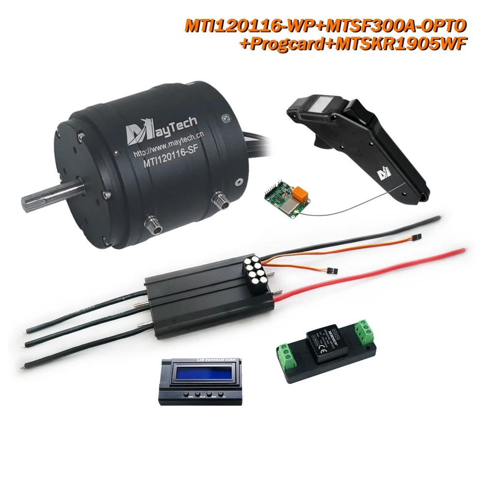 Maytech Esurf Jetsurf Kit with Waterproof / Watercooled 120116 Motor Watercooled 300A ESC with Progcard UBEC MTSKR1905WF Remote