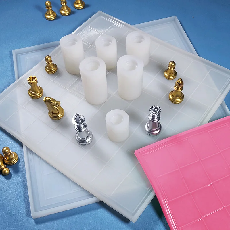 Chess Silicone Mold Resin Molds DIY Candle Silicone Mold Creative 6 Piece of Chocolate Baking Utensils Baking Accessories