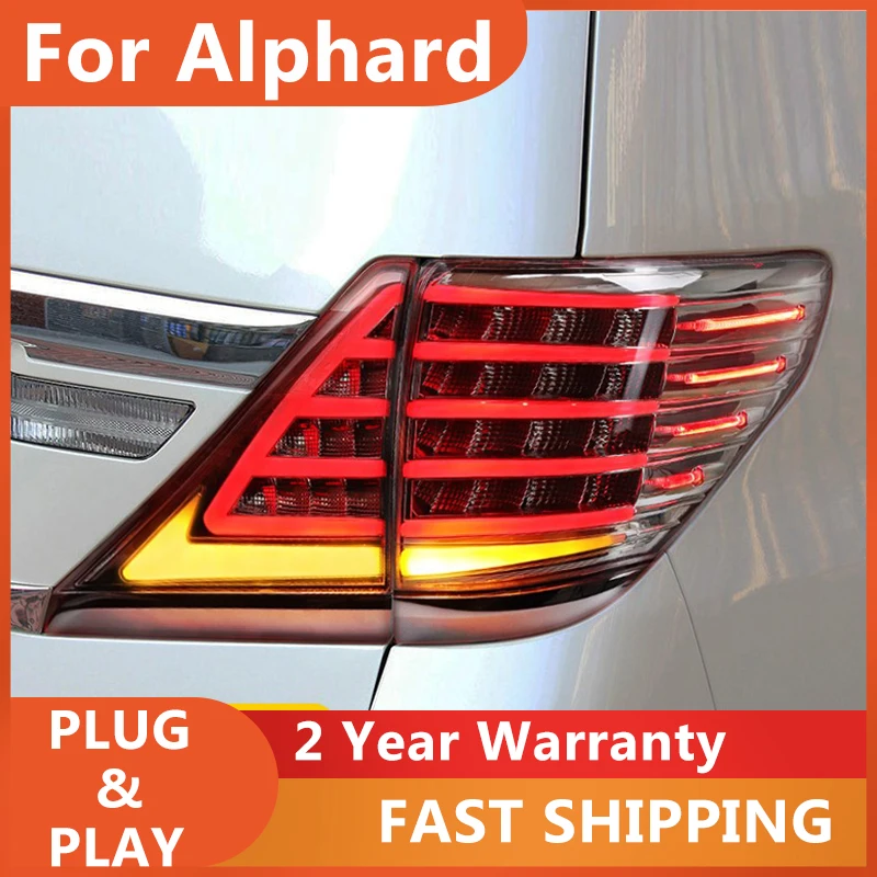 LED Tail Light for Toyota Alphard taillights 2008-2014 Vellfire LED Tail Lights With Flashing signal lamp