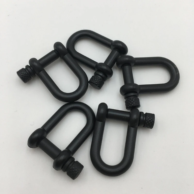 10 Pcs Metal Adjustable Anchor Shackle Emergency Umbrella Rope Buckle Survival Paracord Bracelet Buckle N58B