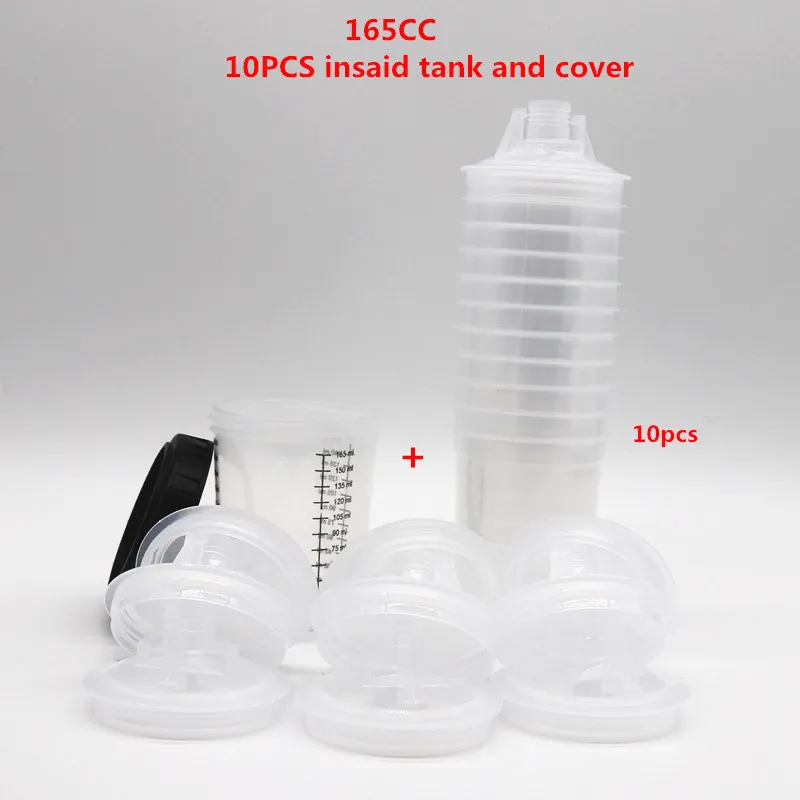 Spray Gun Paint Mixing 10 Pcs Cup Type H/O Quick Cup, spray gun tank pps tank 165/400/600ml  Disposable paint cup