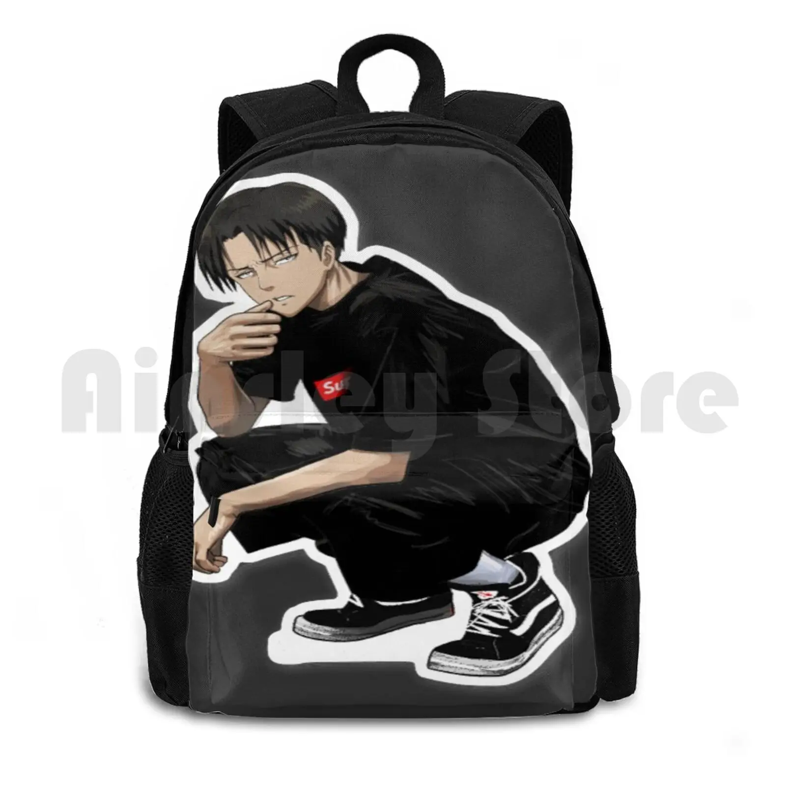 livai-ストリート衣装アウトドアハイキングバックパック乗馬クライミングスポーツバッグ-livai-タイタンアニメマンガ少年ストリート衣装ダークボーイ