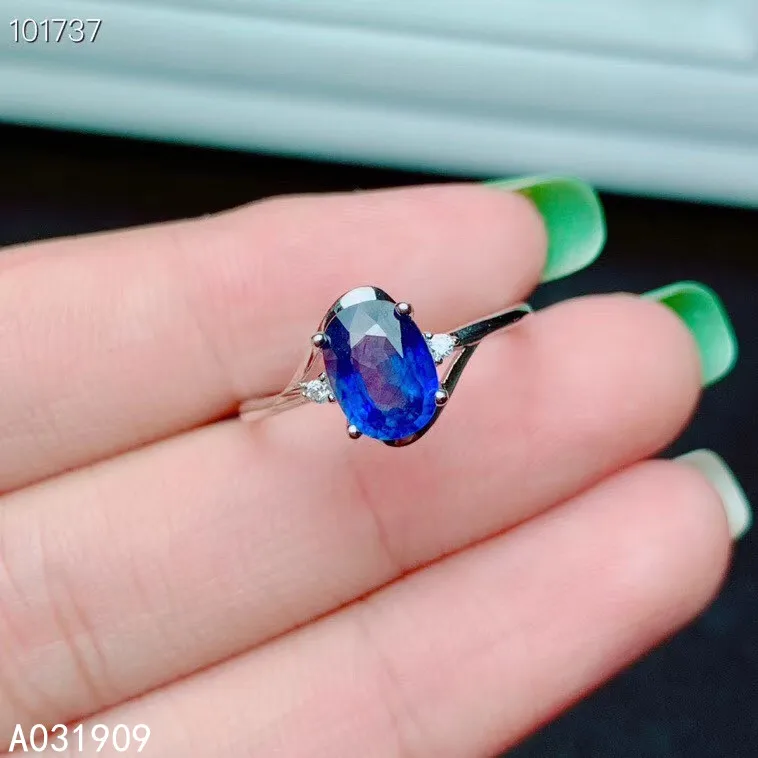 

KJJEAXCMY boutique jewelry 925 sterling silver inlaid Natural sapphire gemstone ring female support detection exquisite noble