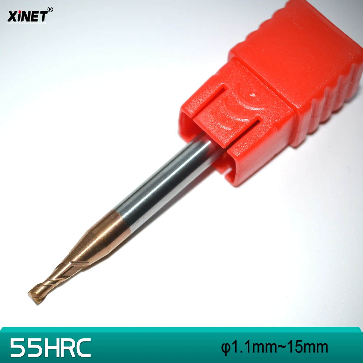 HRC55 Decimal point milling cutter  2 edge tungsten steel milling cutter CNC 1.1-1.2-1.3~15