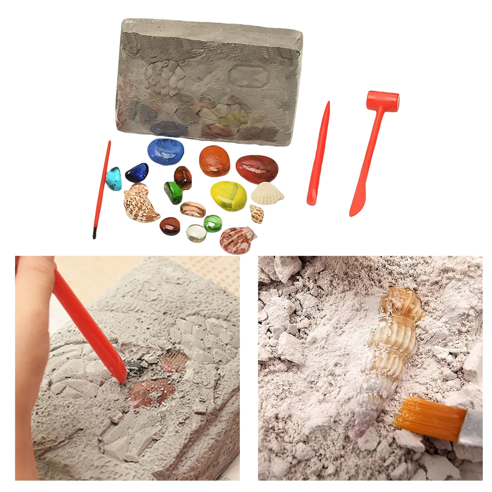 Precious Stones Excavation Archeology Kit  Up Fossils Treasure