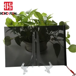 HOHOFILM PDLC 블랙 스마트 필름, PDLC 스마트 빌딩, 가정, 사무실, 상점 창 스티커 샘플, 20cm x 20cm