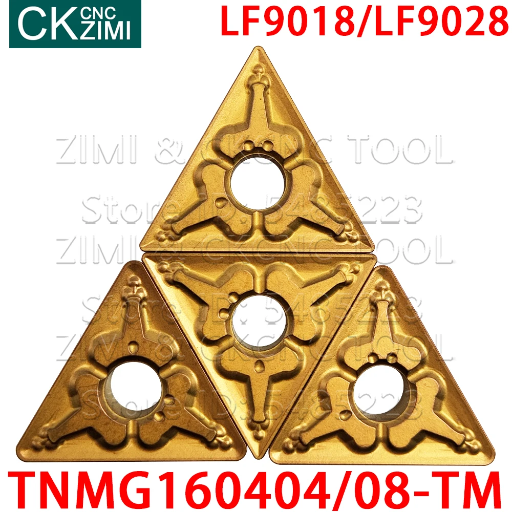 Insertos de carburo TNMG160404-TM LF9018 LF9028, herramienta de torneado externo, herramientas de procesamiento de metal CNC TNMG para acero, TNMG160408-TM LF9018 LF9028