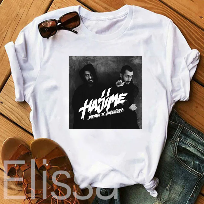 Camisetas de la banda rusa de Hip Hop para mujer, blusas informales con estampado de Hajime, MiyaGi, Andy Panda, Harajuku, ropa de verano