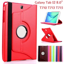 8.0 case flip caso da aleta para samsung galaxy tab s2 8.0 t710 t713 t715 caso 360 rotação suporte capa para samsung s2 8.0 t710 t715 caso