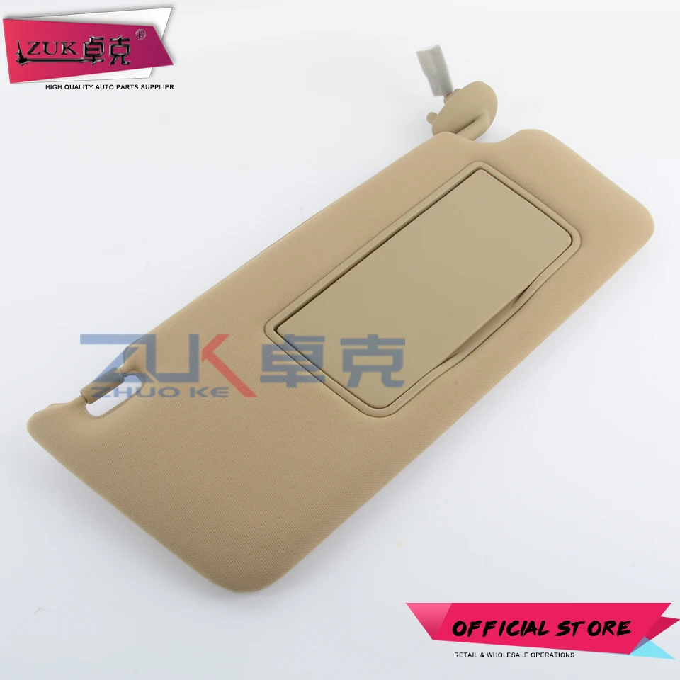 ZUK Passenger Side Sunvisor Sunshade Sun Shield Antidazzle Visor For HONDA ACCORD 2008 2009 2010 2011 2012 2013 Beige Gray Color