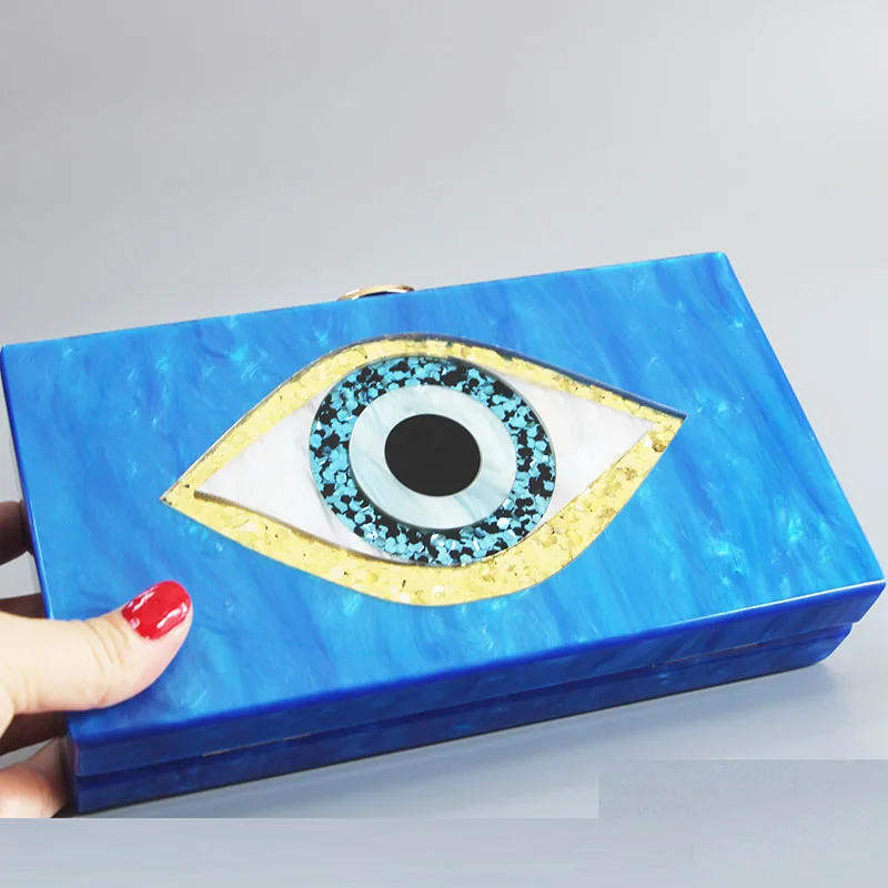 Fashion Marble Acrylic Bags Vintage Women Messenger Bags Evil Eye Evening Clutch Bags Party Prom Handbags Wedding party wallet