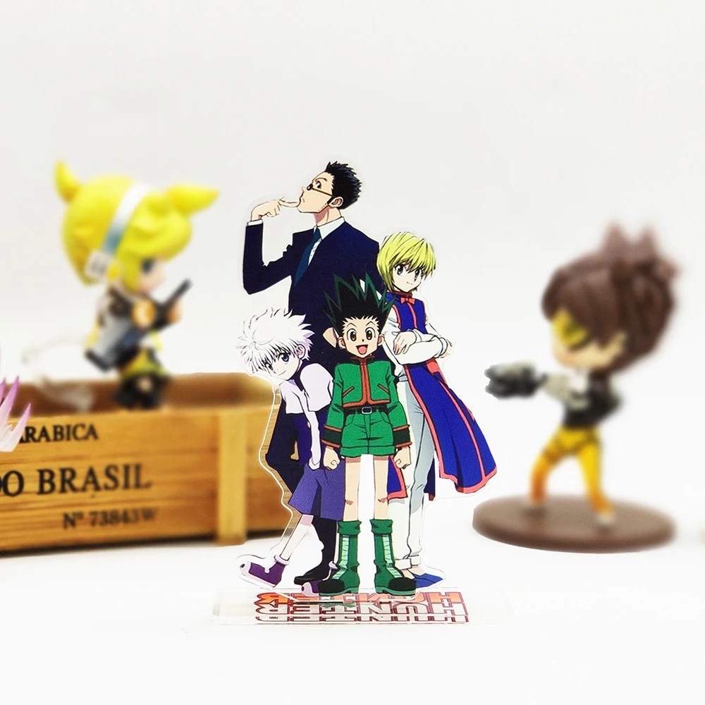 HUNTER×HUNTER Gon Killua Kurapika Leorio acrylic stand figure model double-side plate holder cake topper anime cool