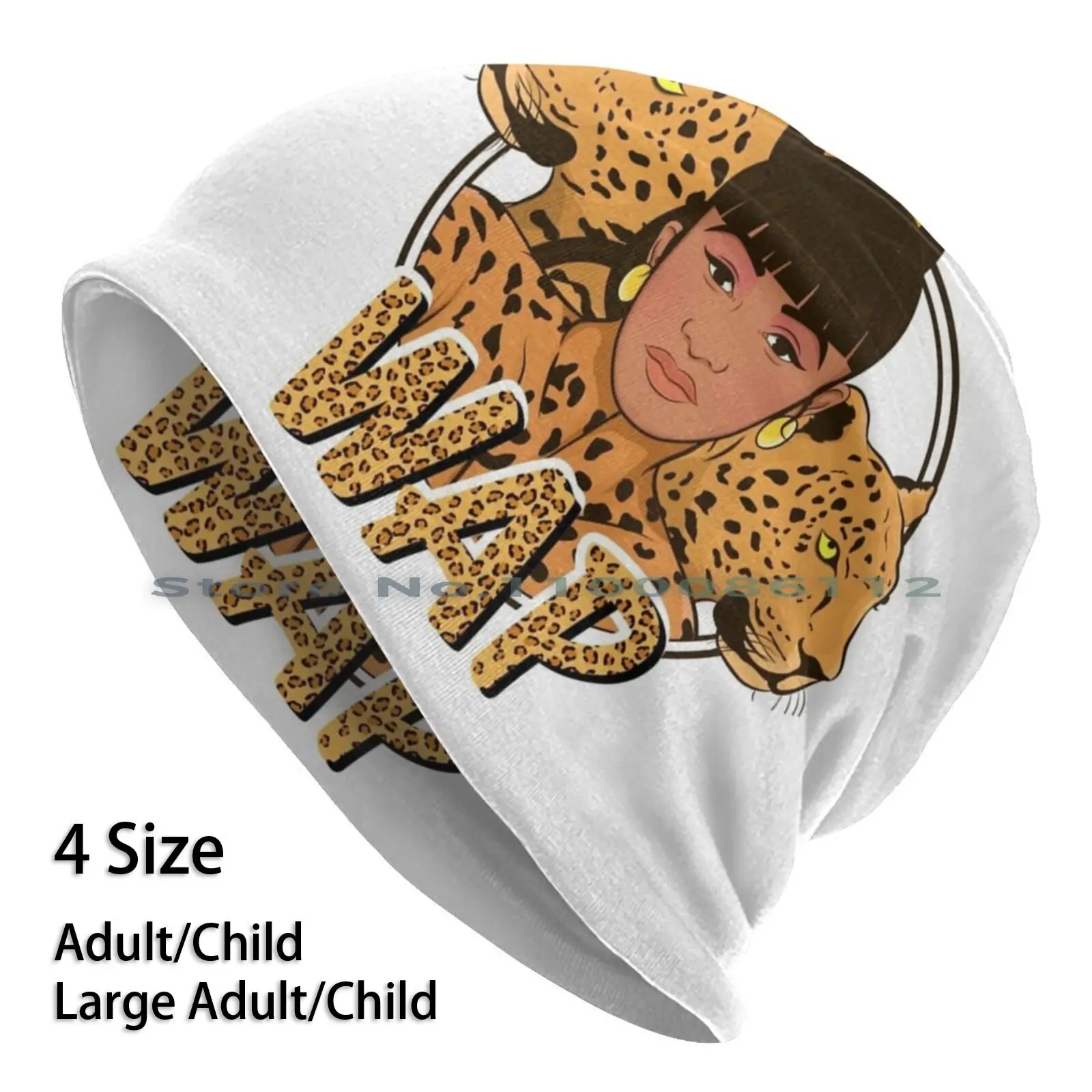 Wap Beanies Knit Hat Wap Wet Ass Pussy Cardi B Cheetah Wetasspussy Brimless Knitted Hat Skullcap Gift Casual Creative