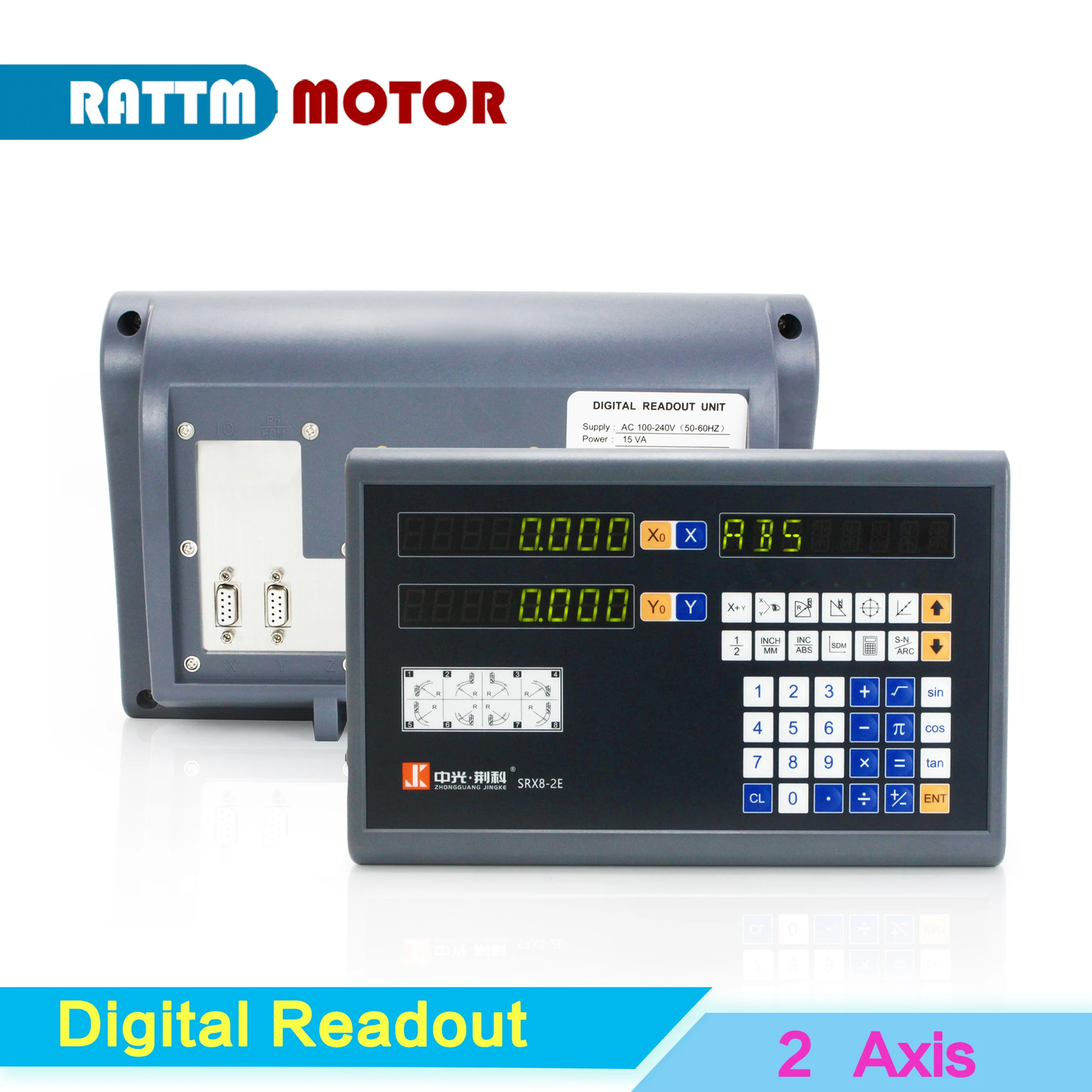 Imagem -03 - Eixos Lcd Digital Readout Dro Kit com Peças de Grelha Linear Escala Régua para Fresagem Torno Broca Máquina 2