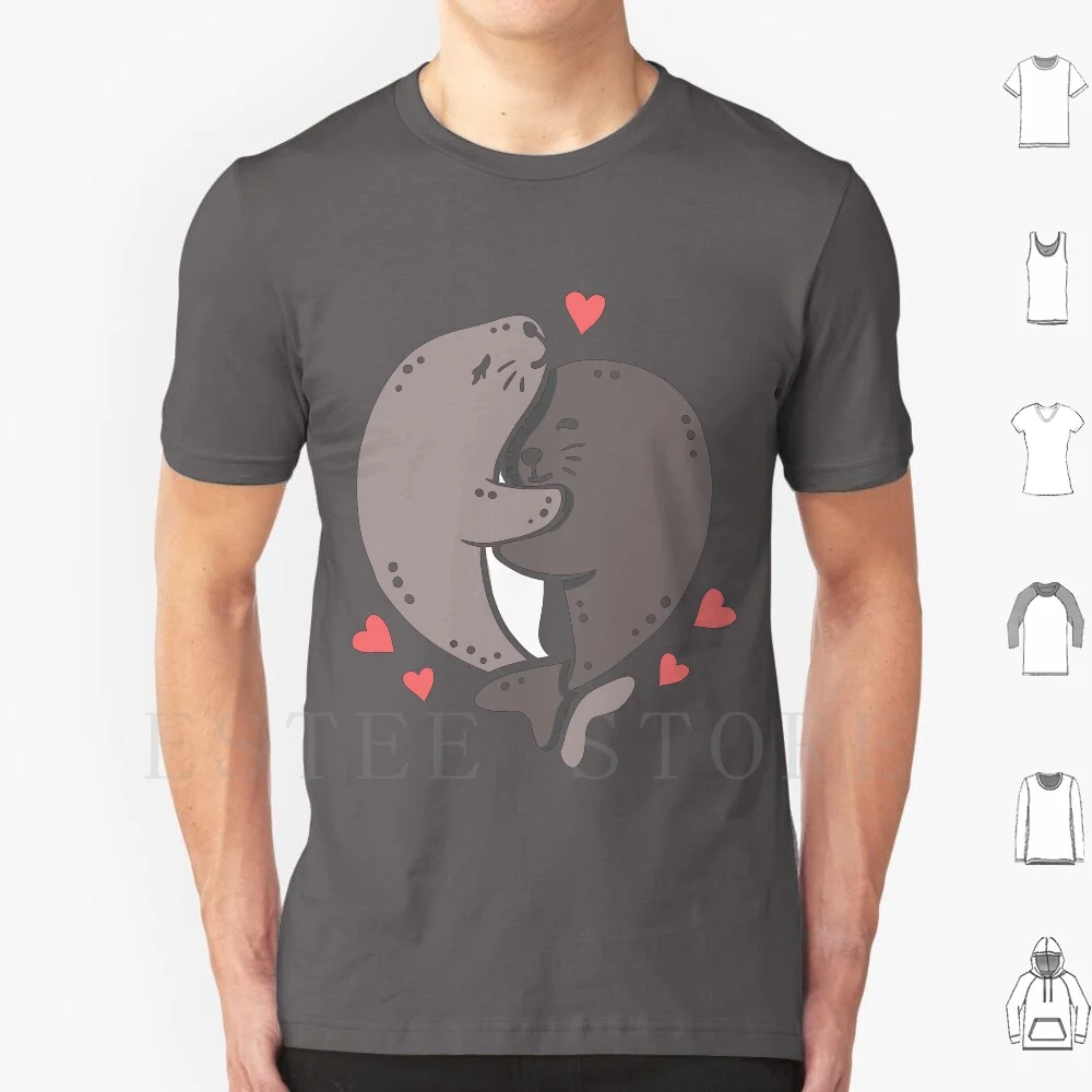 

Seals Seal Couple T Shirt Men Cotton 6xl Marine Animal Seal Couple Aquatic Mammal Seals