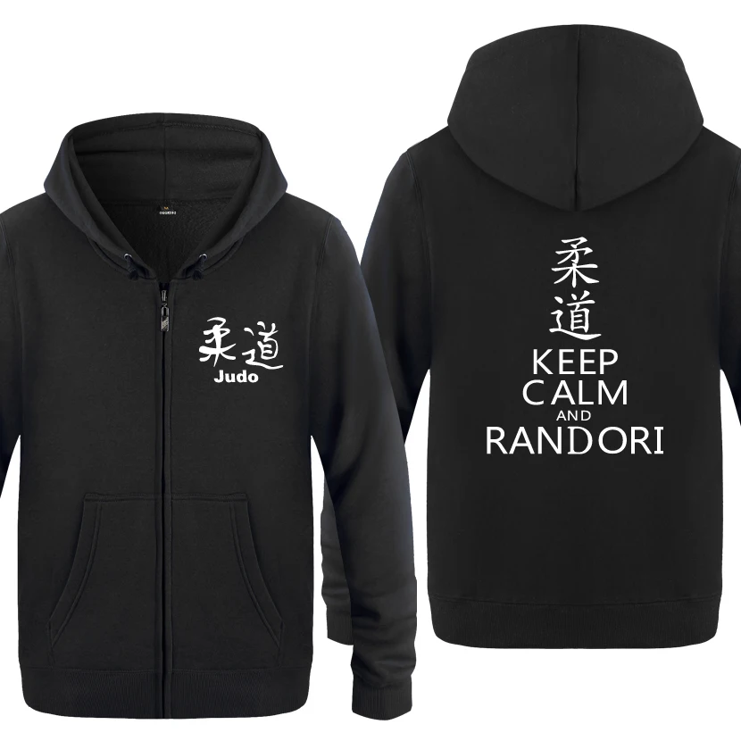 

Keep Calm And Randori - Judo Hoodies Men Fashion Men's Long Sleeve Fleece Zipper Jackets Cardigans Hooded Sweatshirts