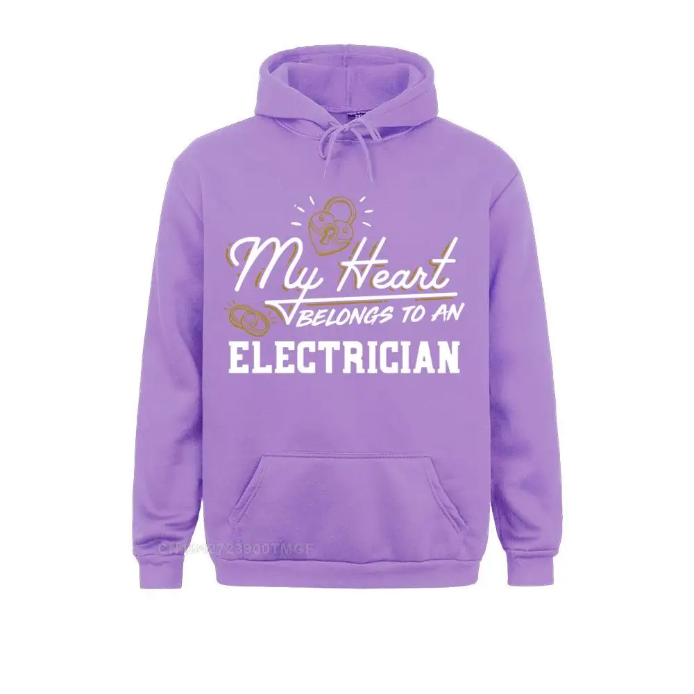 My Heart Belongs To An Electrician Gift Sweatshirt Sweatshirts For Men Normal Labor Day Hoodies Long Sleeve Funky Sportswears