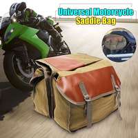 Retro Canvas Bicycle Carrier Bag Rear Rack Trunk Bike Luggage Back Seat Pannier Reflectivs Cycling Storage Two Bag