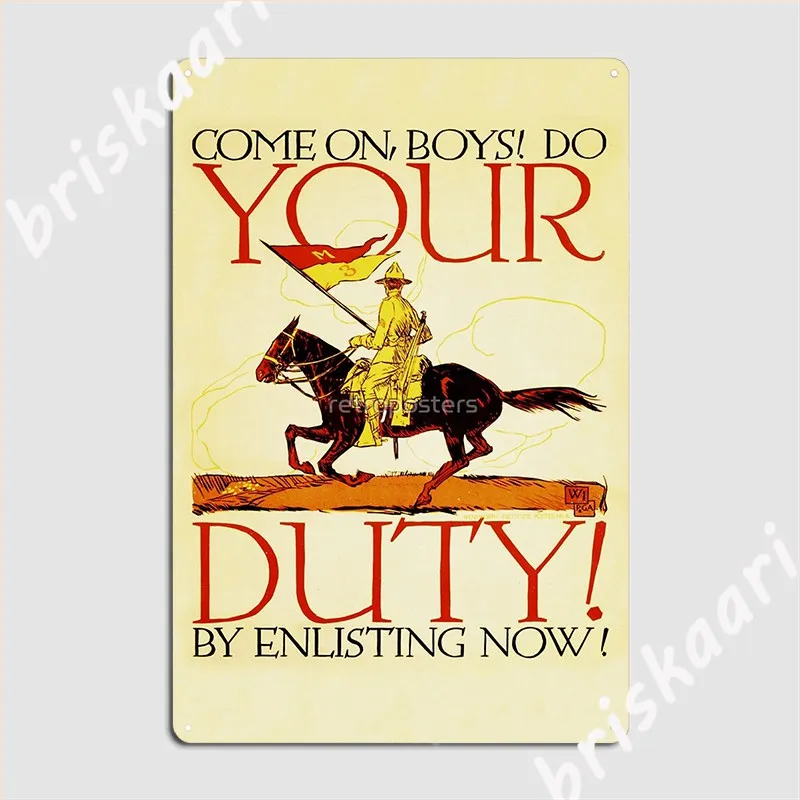 Come On Boys Do Your Duty Metal Plaque Poster Pub Garage Create Club Party Painting Décor Tin Sign Posters