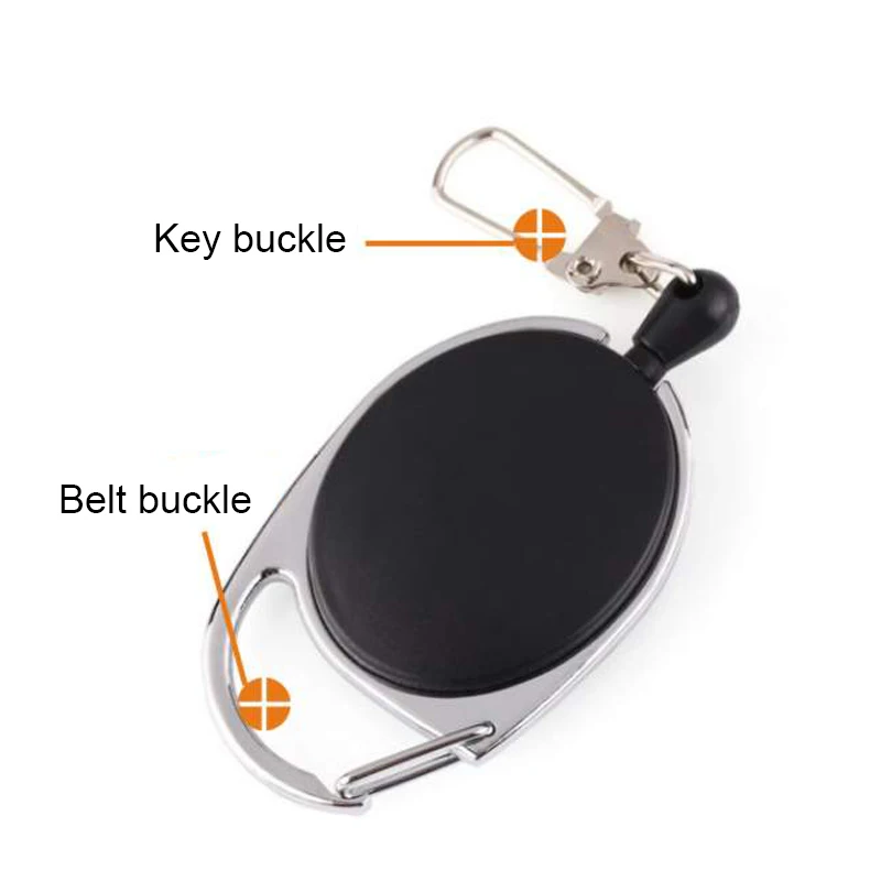 Retracable Keychain Keyring Anti-lost Anti-theft 와이어 로프 스프링 버클 야외 서바이벌 캠프 도구 PUO88