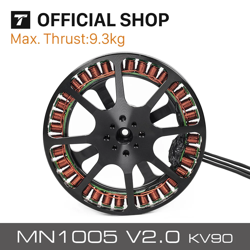 T-MOTOR MN1005 V2.0 KV90 Ultralight aircraft engine big thrust Antigravity 1005 V2.0 Brushless motor 11.5g/W at 3kg