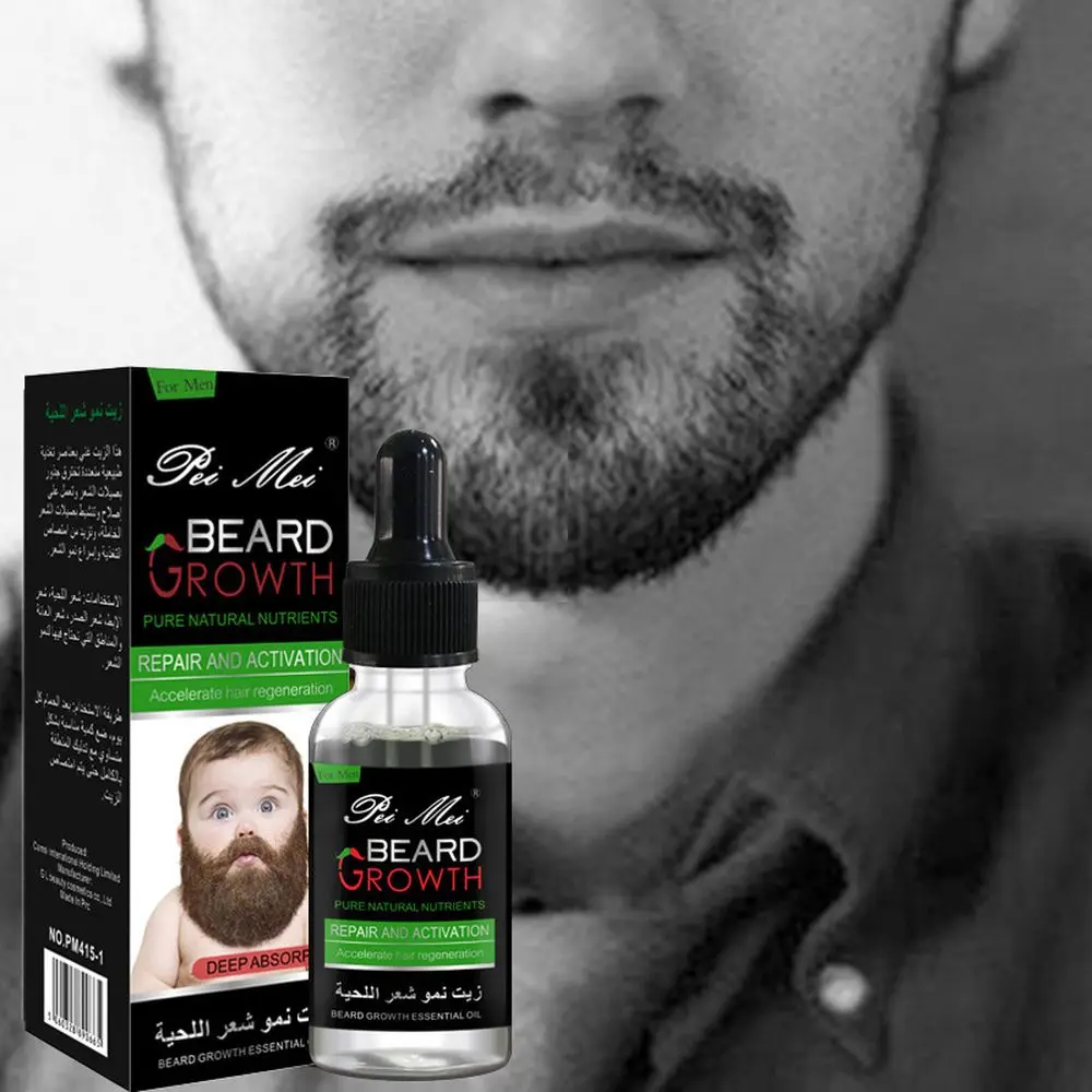 Men Beard Growth Essential Oil Kit Soften Hair Growth Nourishing Enhancer Beard Wax Balm Moustache Oil Conditioner Beard Care