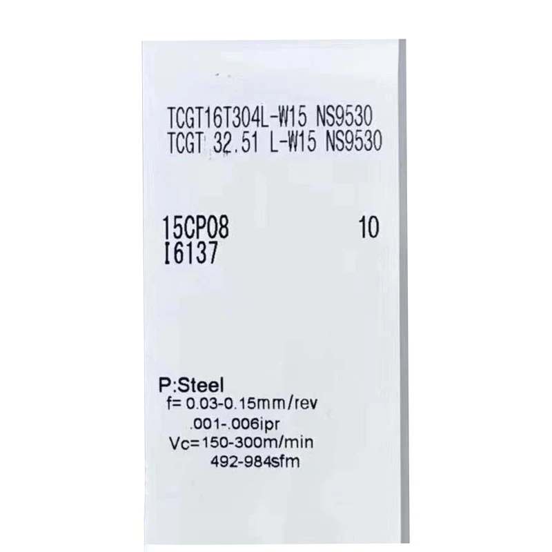 Máquina de torneado CNC TBGT 060104L TCGT 16T304L W15 L010 NS530 NS9530, insertos originales TCGT16T304L TBGT060104L