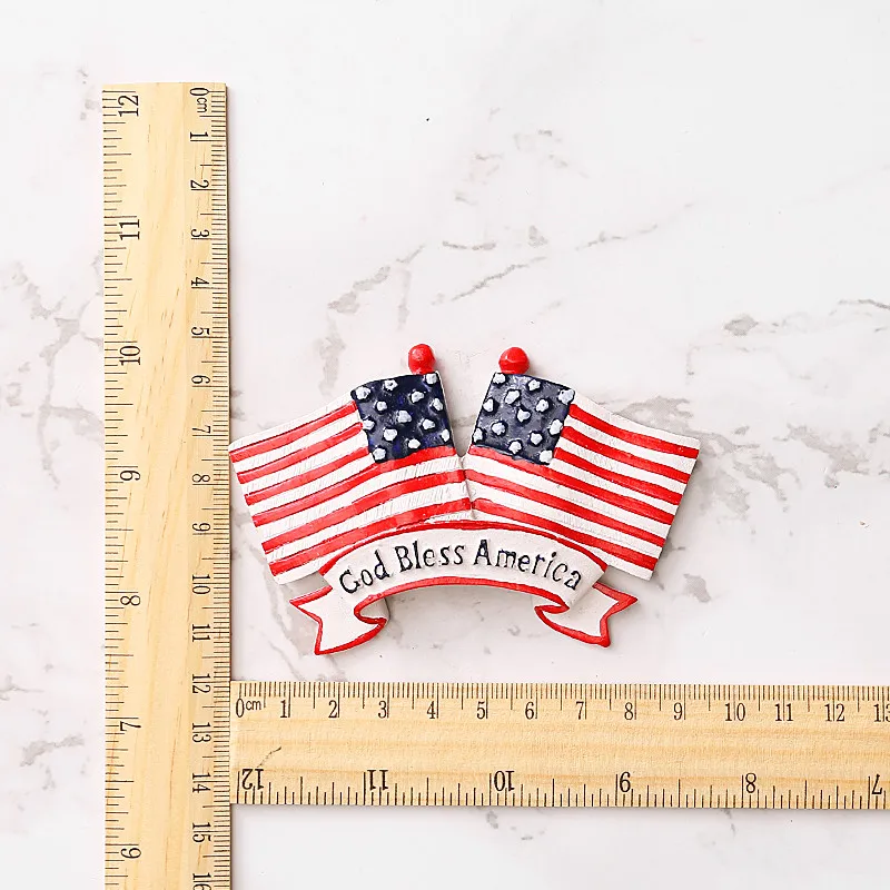 American Fridge Magnet Resin Tourist Souvenir Magnet Stick New York Las Vegas Liberty Goddess Eagle Flag Hawaii