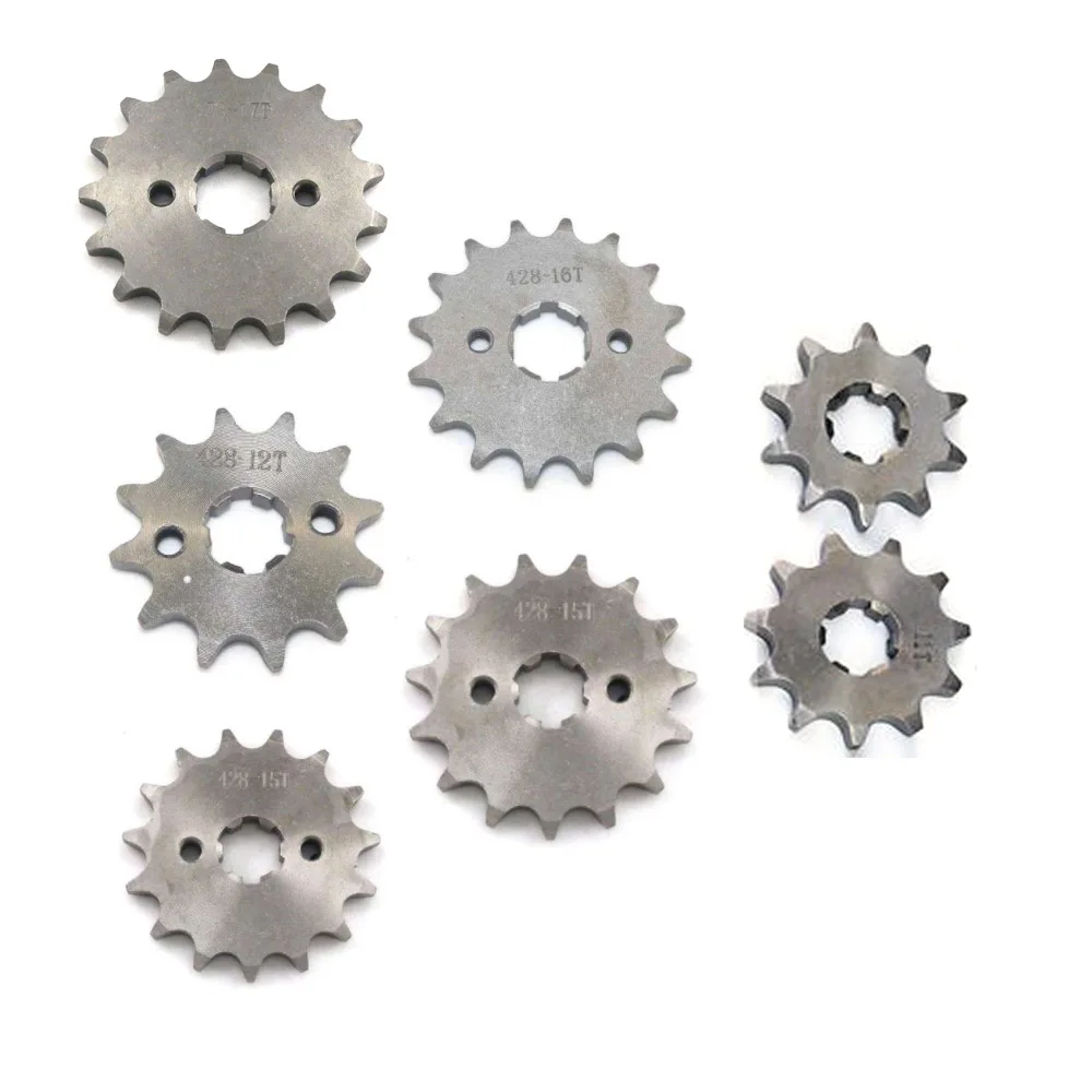 428 Chain Gear Sprocket 17mm 20mm 10 11 12 13 14 15 16 17 18 19 tooth for PIT BIKE  Motorcycle Scooter ATV Moped Fuel Saving