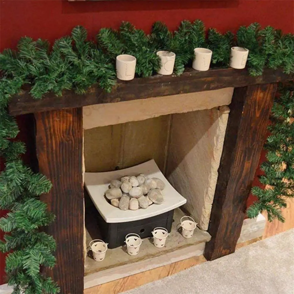 Künstliche Weihnachten Girlande Dekorative PVC Künstlichen Grün Kranz Grün Anhänger Ornamente Für Hochzeit Garten Decor christmas girland